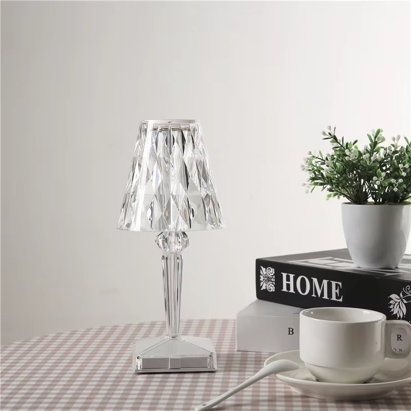 Crystal Diamond LED Table Lamp – Luxury Decorative Night Light